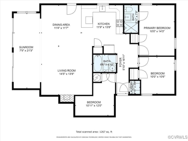686 Shore Dr, Hartfield, VA 23071 - home floor plan