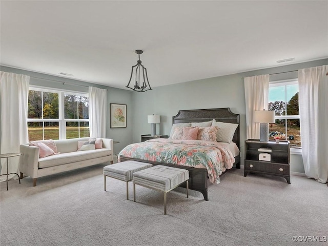 view of carpeted bedroom
