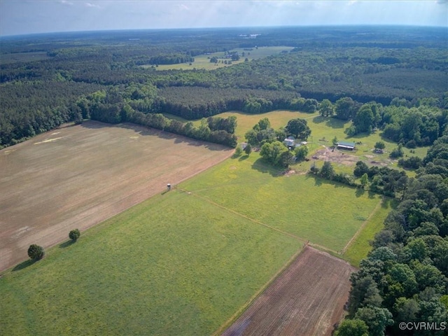 9615 E Quaker Rd, Disputanta, VA 23842 - aerial view of sparsely populated area featuring a forest