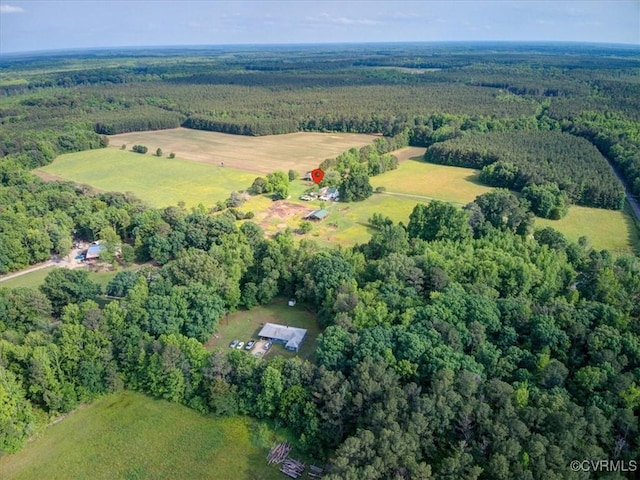 9615 E Quaker Rd, Disputanta, VA 23842 - view of property location featuring a heavily wooded area and rural landscape