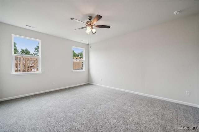 7013 Greenholm Pl, Chesterfield, VA 23234 - unfurnished room featuring a ceiling fan, baseboards, carpet floors, and a smoke detector