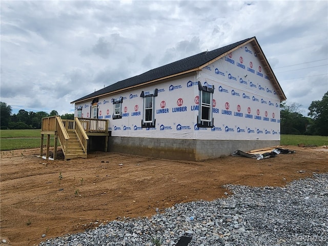10940 Cross County Rd, Mineral, VA 23117 - view of side of home with stairway and a deck