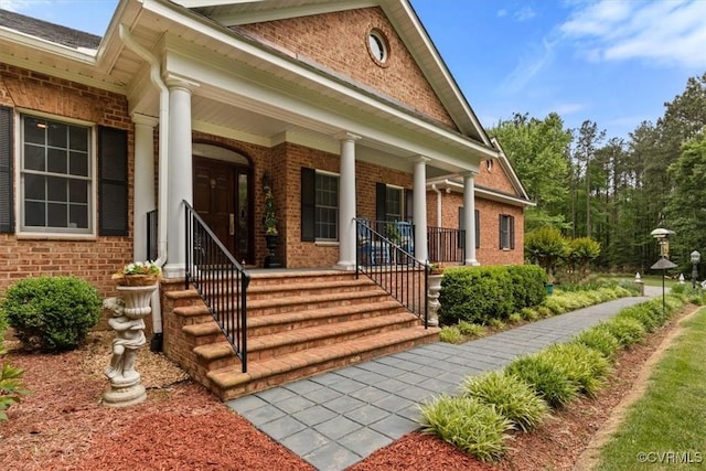 11216 Woodstock Heights Dr, Glen Allen, VA 23059 - entrance to property with brick siding and covered porch
