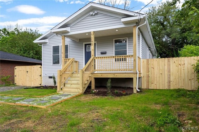 view of front of home with a porch