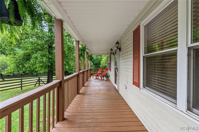 1112 Scotts Bottom Rd, Dillwyn, VA 23936 - view of wooden porch