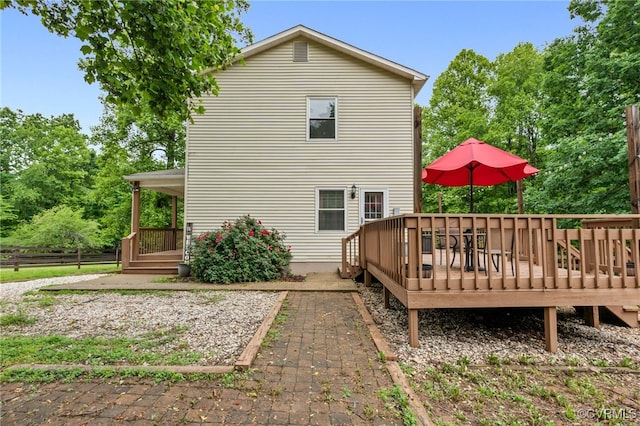 1112 Scotts Bottom Rd, Dillwyn, VA 23936 - back of property featuring a deck