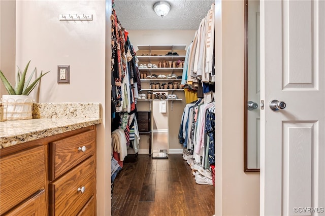 1112 Scotts Bottom Rd, Dillwyn, VA 23936 - walk in closet with dark wood-type flooring