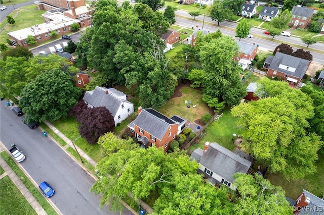 aerial perspective of suburban area