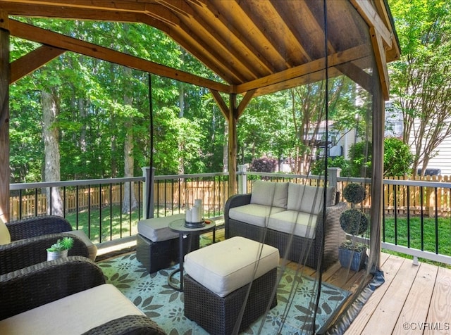 2013 Rose Family Dr, Midlothian, VA 23112 - wooden terrace featuring outdoor lounge area