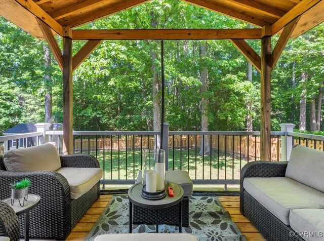 2013 Rose Family Dr, Midlothian, VA 23112 - deck featuring outdoor lounge area