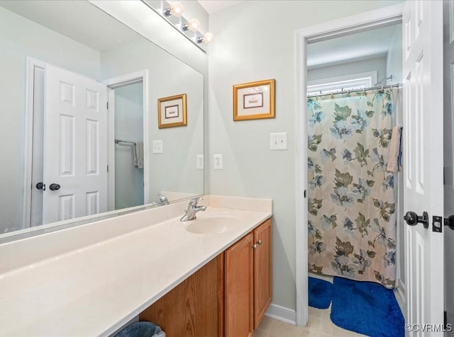 2013 Rose Family Dr, Midlothian, VA 23112 - full bath with vanity, a shower with curtain, and baseboards