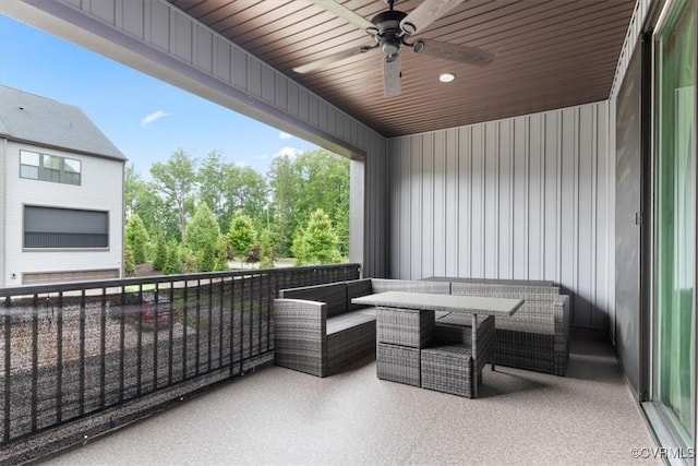 1906 Chartermark Dr, Midlothian, VA 23114 - view of patio with ceiling fan and a balcony
