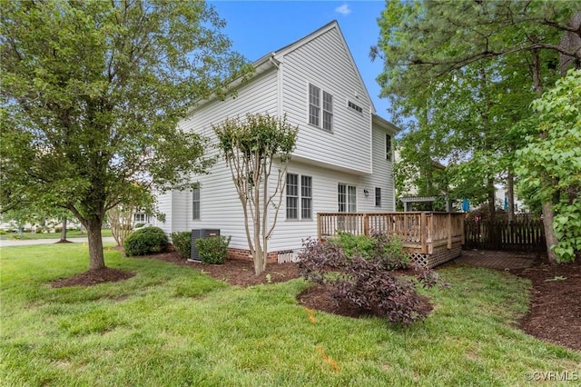 11441 Alder Glen Way, Glen Allen, VA 23059 - view of home's exterior featuring a deck and crawl space