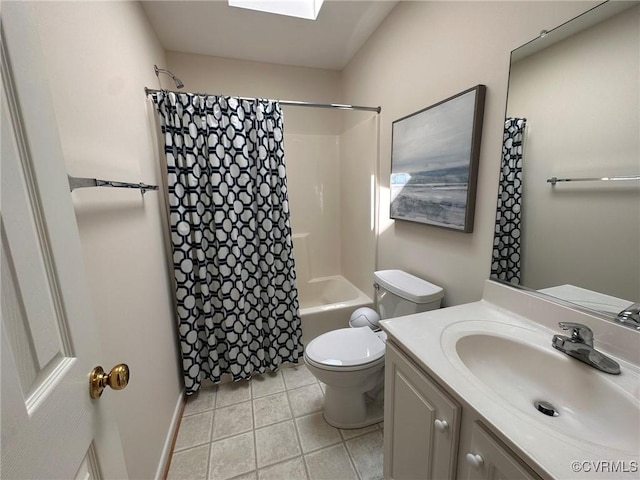 11441 Alder Glen Way, Glen Allen, VA 23059 - full bath featuring shower / bathtub combination with curtain, vanity, tile patterned flooring, and toilet