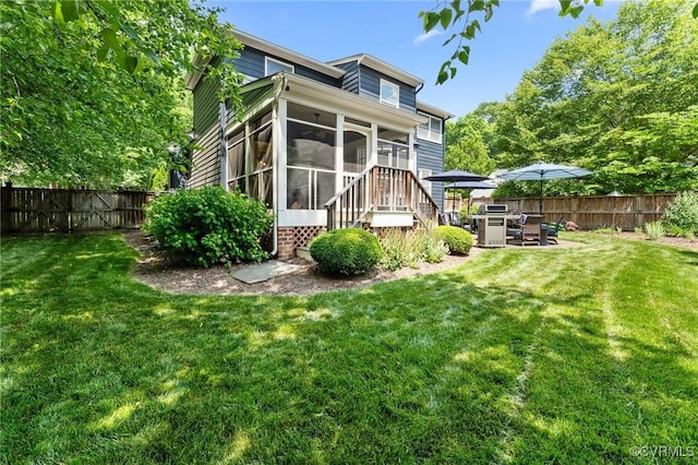 11602 Hardwood Dr, Midlothian, VA 23114 - rear view of house with a sunroom