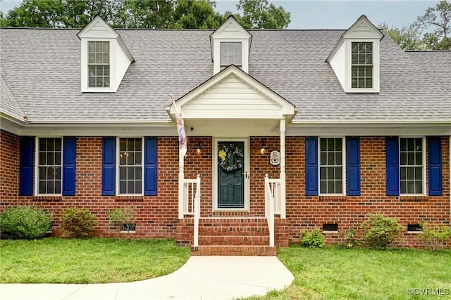 4329 Stebbins St, Chester, VA 23831 - cape cod house with roof with shingles, a front yard, and crawl space