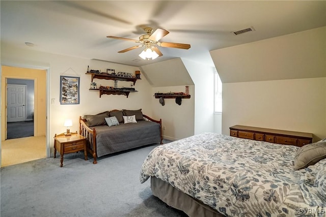 4329 Stebbins St, Chester, VA 23831 - carpeted bedroom featuring a ceiling fan and vaulted ceiling