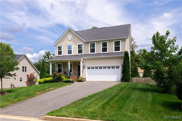 8421 Eden St, Henrico, VA 23228 - view of front of house featuring driveway, an attached garage, a porch, and a shingled roof
