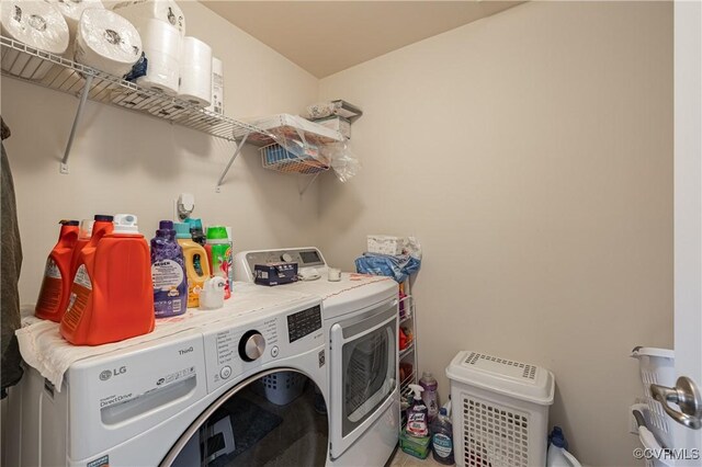 8421 Eden St, Henrico, VA 23228 - clothes washing area featuring washer and dryer