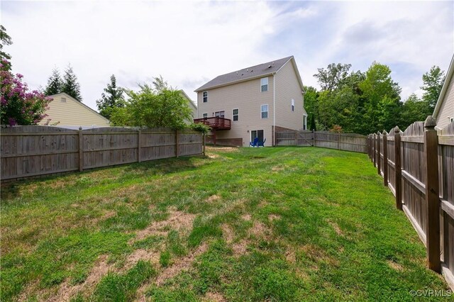 8421 Eden St, Henrico, VA 23228 - view of yard with a wooden deck