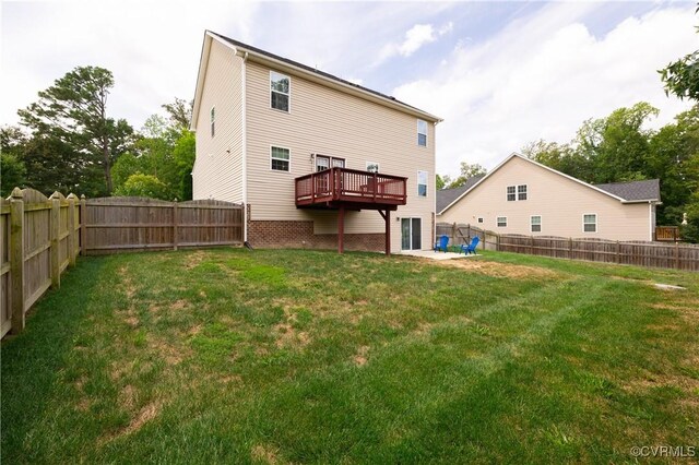 8421 Eden St, Henrico, VA 23228 - rear view of house with a deck