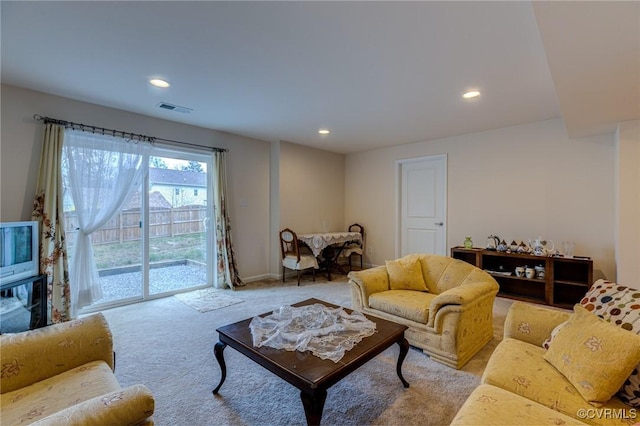 8421 Eden St, Henrico, VA 23228 - living area featuring carpet and recessed lighting
