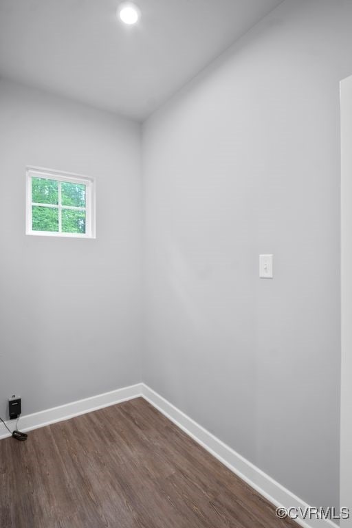 8136 Fedora Dr, Chesterfield, VA 23838 - unfurnished room featuring baseboards, dark wood finished floors, and recessed lighting
