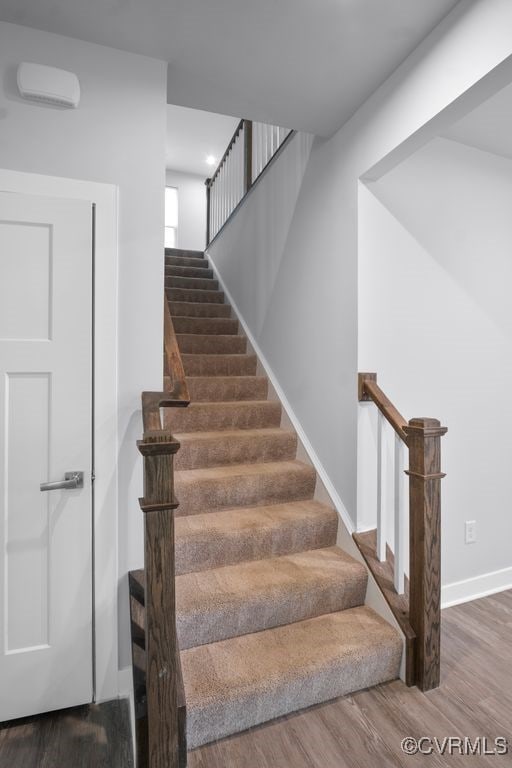 8136 Fedora Dr, Chesterfield, VA 23838 - stairs featuring wood finished floors and baseboards