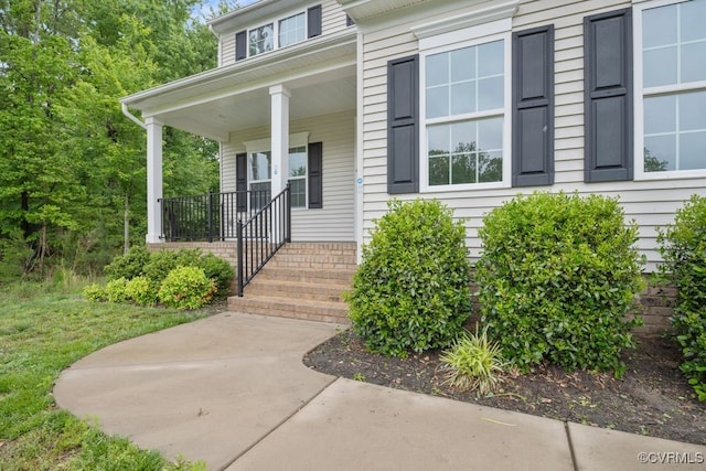 8136 Fedora Dr, Chesterfield, VA 23838 - view of exterior entry with covered porch