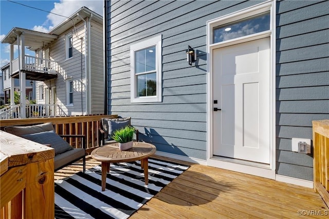 view of wooden deck