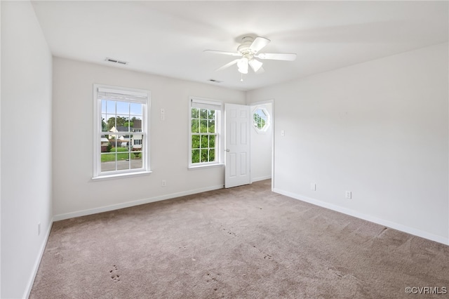 2909 Ginter St, Henrico, VA 23228 - carpeted spare room featuring ceiling fan and baseboards