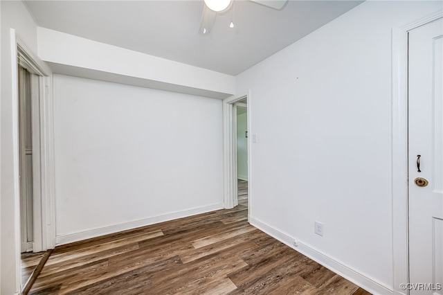 27 Medlock Rd, Sandston, VA 23150 - unfurnished bedroom with wood finished floors, baseboards, and a ceiling fan