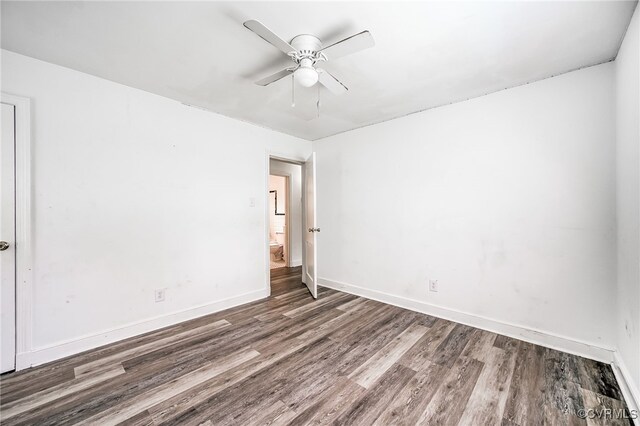 27 Medlock Rd, Sandston, VA 23150 - unfurnished room with wood finished floors, a ceiling fan, and baseboards