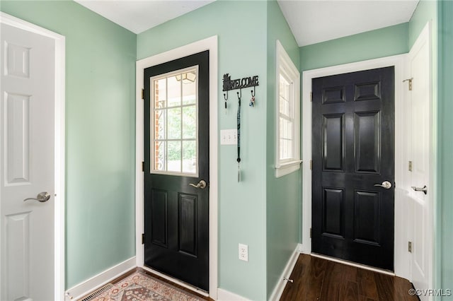 12387 Hanover Courthouse Rd, Hanover, VA 23069 - entrance foyer with baseboards and dark wood-style floors