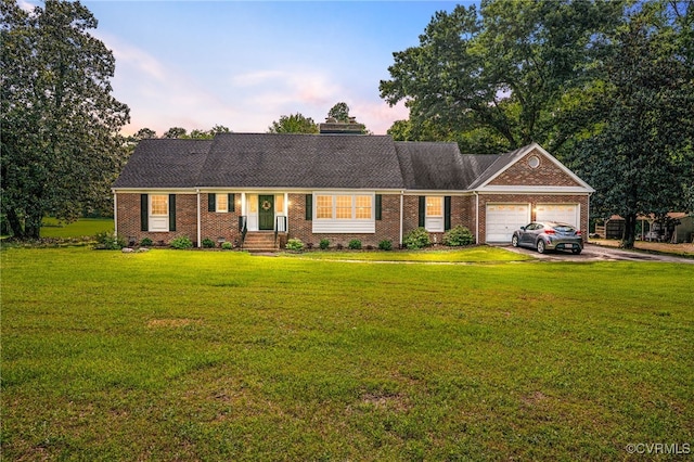 12387 Hanover Courthouse Rd, Hanover, VA 23069 - single story home featuring an attached garage, a front lawn, and brick siding