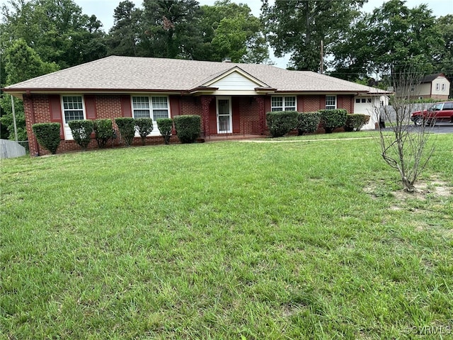 9079 Cudlipp Ave, Mechanicsville, VA 23116 - single story home with an attached garage, brick siding, and a front lawn