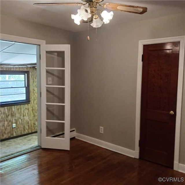4846 Stanley Dr, Chesterfield, VA 23234 - empty room with a ceiling fan and dark wood-style floors