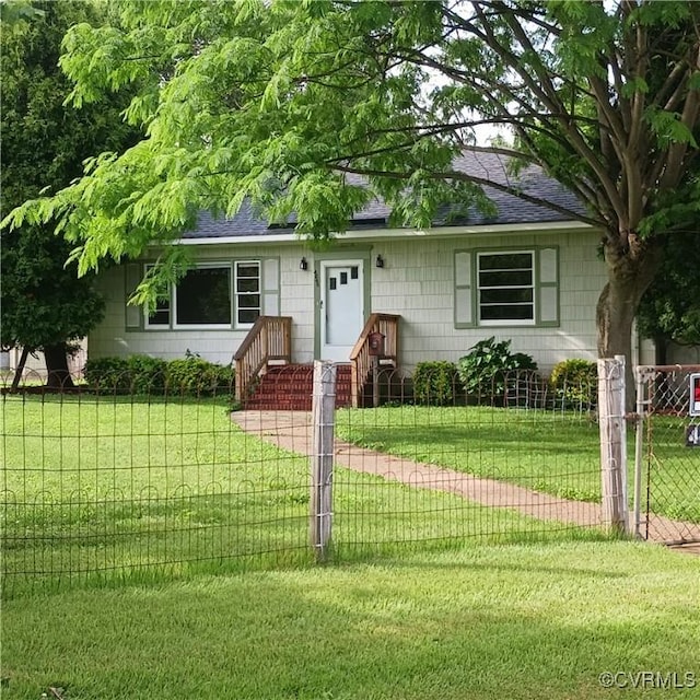 4846 Stanley Dr, Chesterfield, VA 23234 - view of front of house featuring a shingled roof and a gate