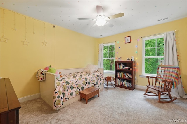 5681 Saint Leger Dr, Providence Forge, VA 23140 - bedroom with carpet floors, baseboards, and ceiling fan