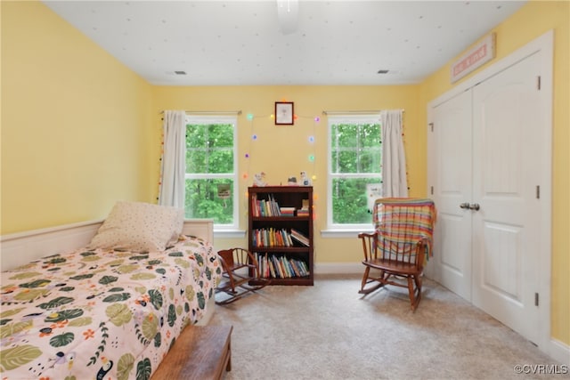 5681 Saint Leger Dr, Providence Forge, VA 23140 - carpeted bedroom with multiple windows, a closet, and baseboards