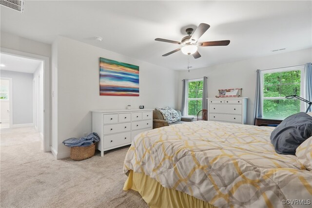 5681 Saint Leger Dr, Providence Forge, VA 23140 - bedroom with carpet flooring, a ceiling fan, and baseboards