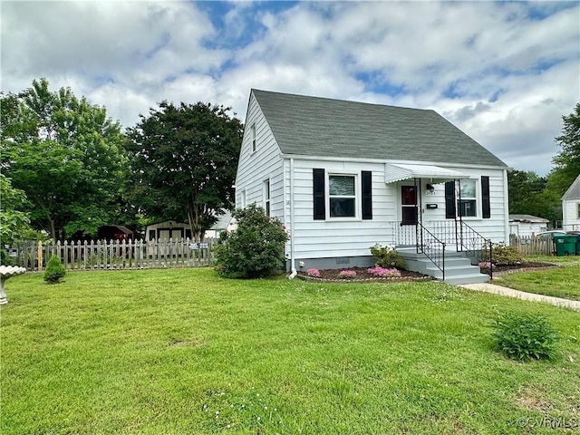 2404 Parrish St, Henrico, VA 23231 - cape cod home featuring a shingled roof and crawl space