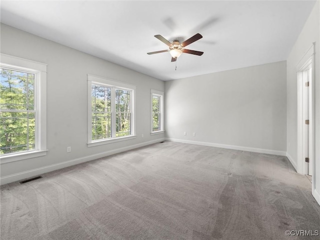 1280 Mill Quarter Rd, Powhatan, VA 23139 - unfurnished room featuring a ceiling fan and carpet floors