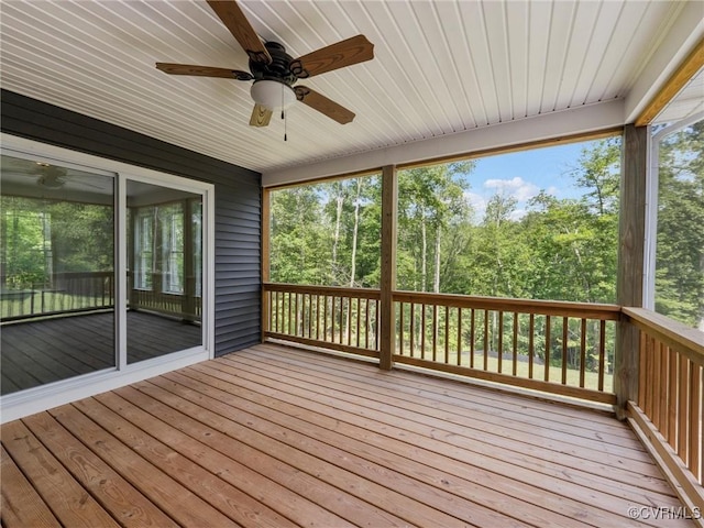 1280 Mill Quarter Rd, Powhatan, VA 23139 - wooden deck featuring ceiling fan