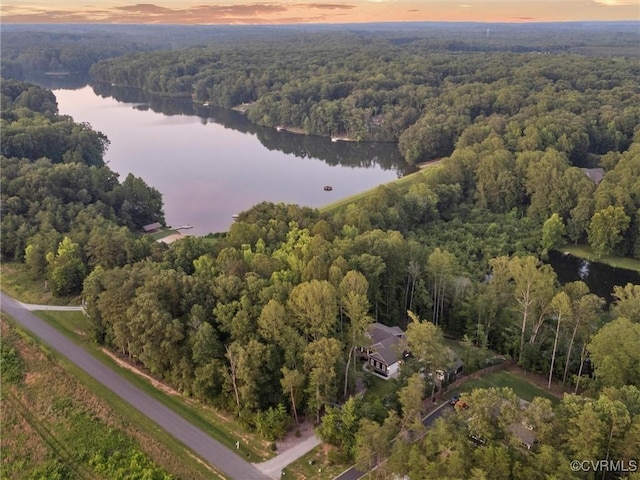 1280 Mill Quarter Rd, Powhatan, VA 23139 - aerial overview of property's location with a forest and a nearby body of water