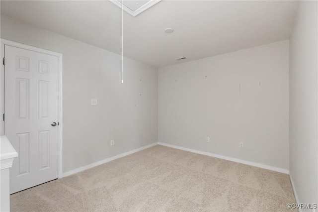 2409 Silver Lake Ter, Midlothian, VA 23112 - carpeted empty room with baseboards and attic access