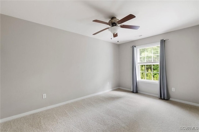 2409 Silver Lake Ter, Midlothian, VA 23112 - unfurnished room with light colored carpet, ceiling fan, and baseboards
