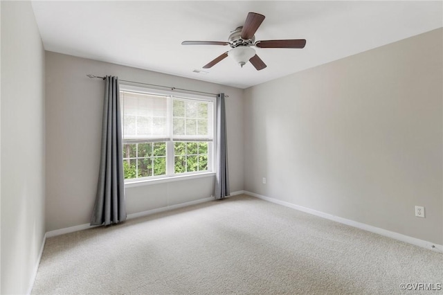 2409 Silver Lake Ter, Midlothian, VA 23112 - spare room with carpet floors, baseboards, and a ceiling fan