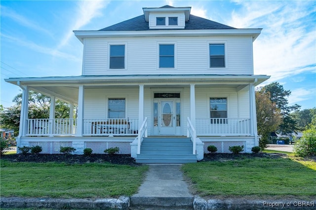 89 N Main St, Kilmarnock, VA 22482 - view of front of property with a front yard and covered porch