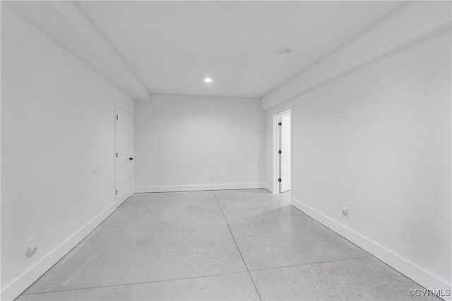3162 Oak Hill Rd, Buckingham, VA 23921 - empty room with finished concrete flooring, recessed lighting, and baseboards